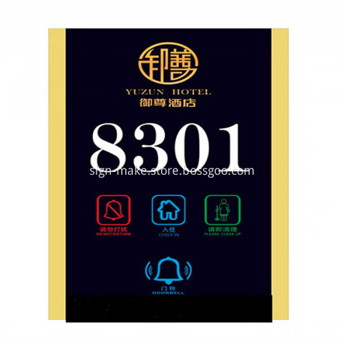 Intelligent Touch Screen Hotel Door Numbers